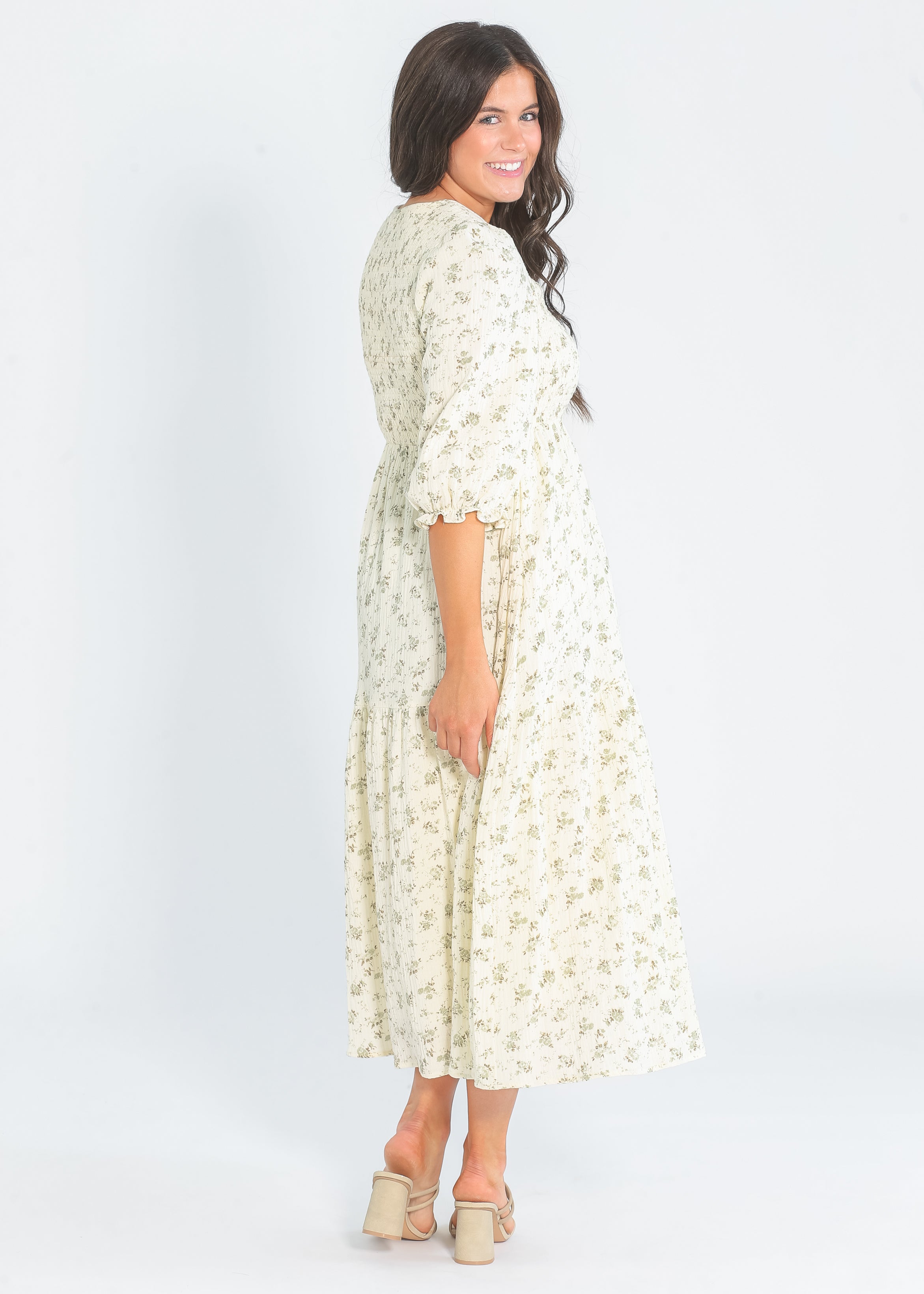 Flora Smocked Midi Dress