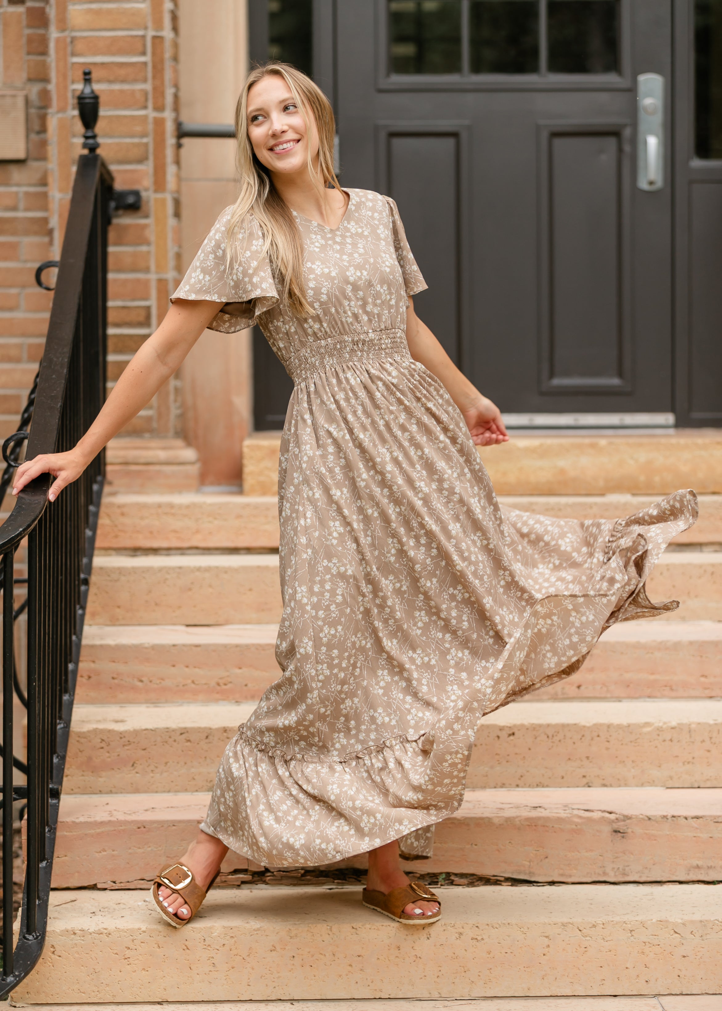Isabella V Neck Maxi Dress