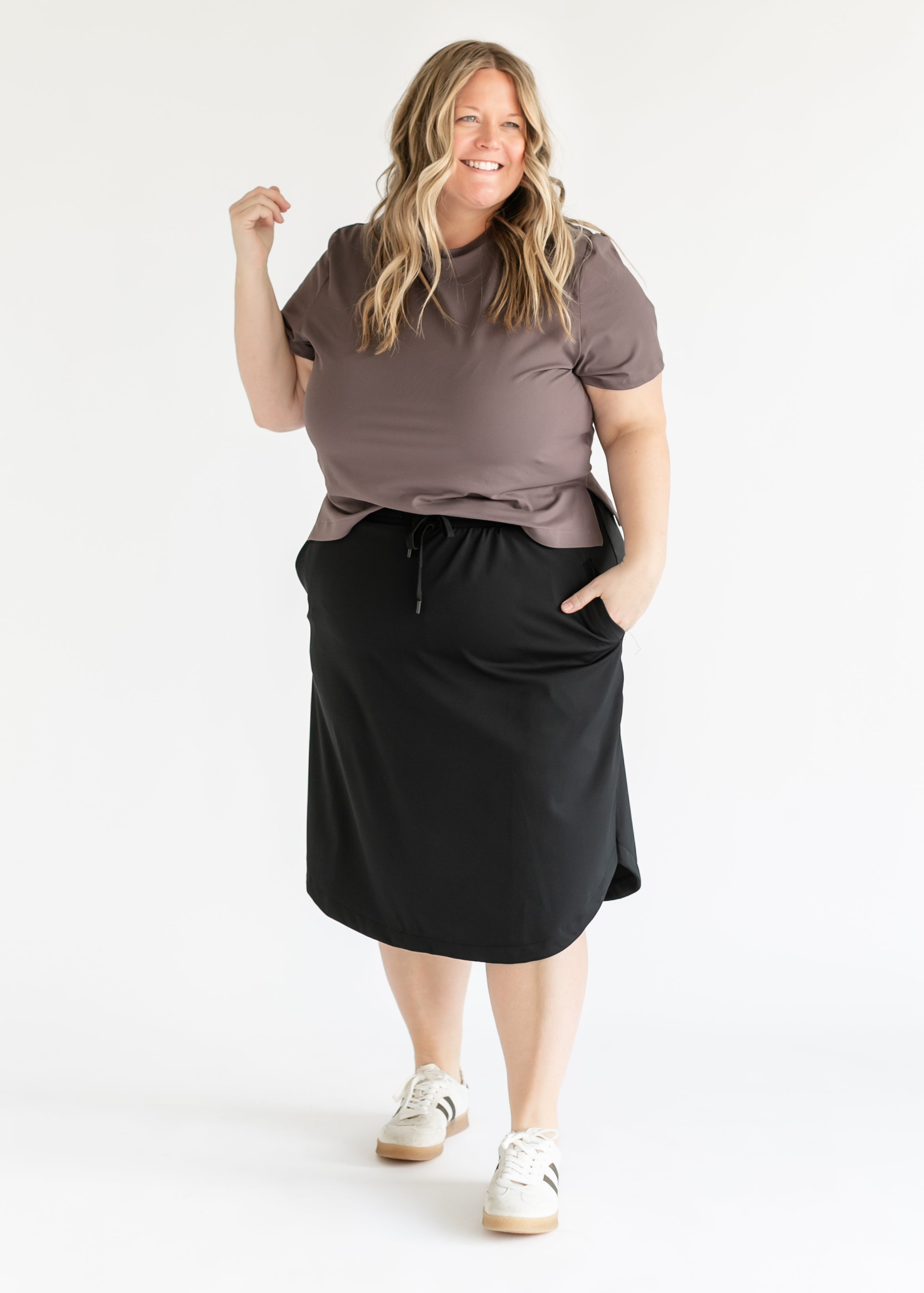 Kenedi Black Athletic Sport Skirt