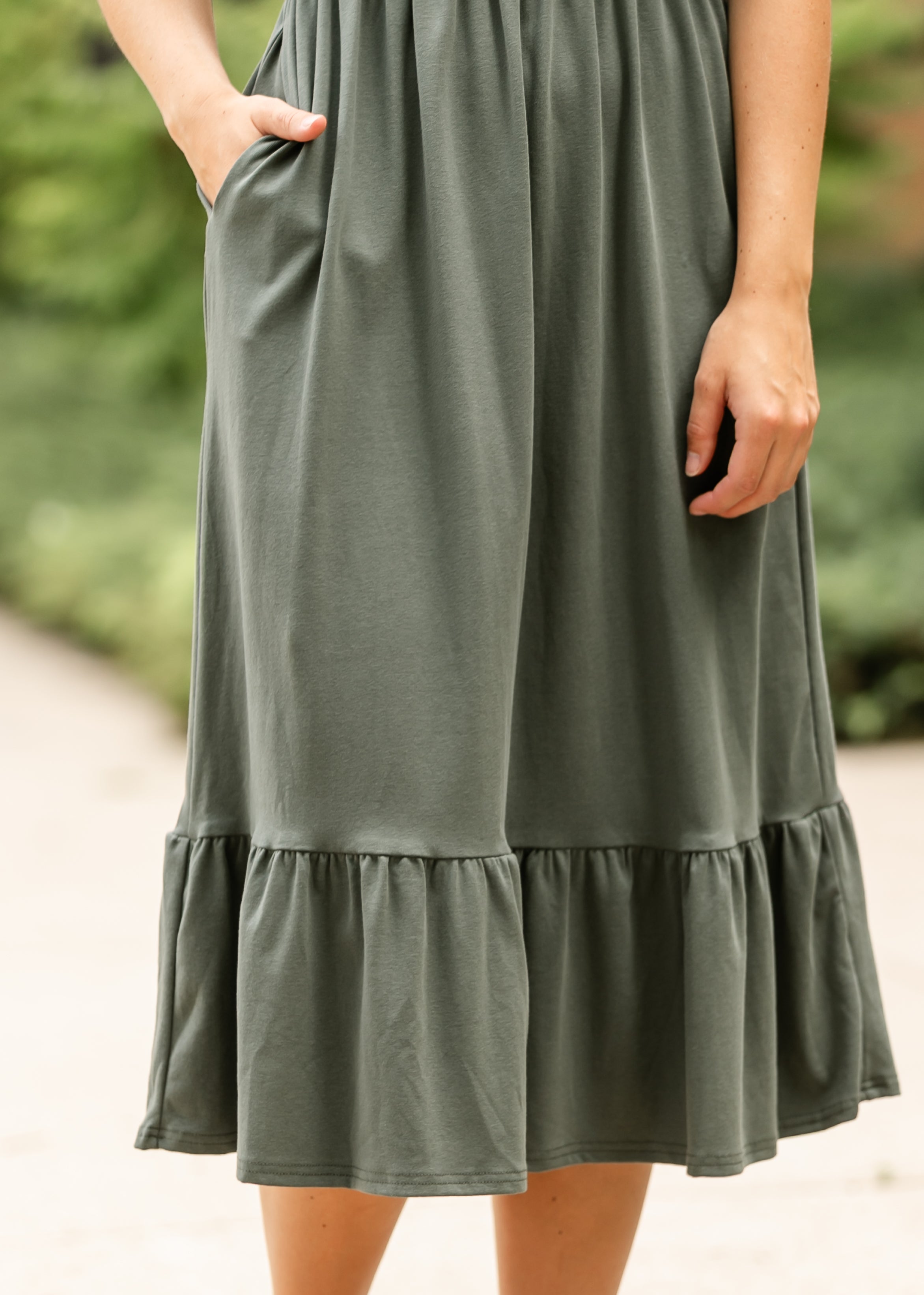Amy Puff Sleeve Midi Dress