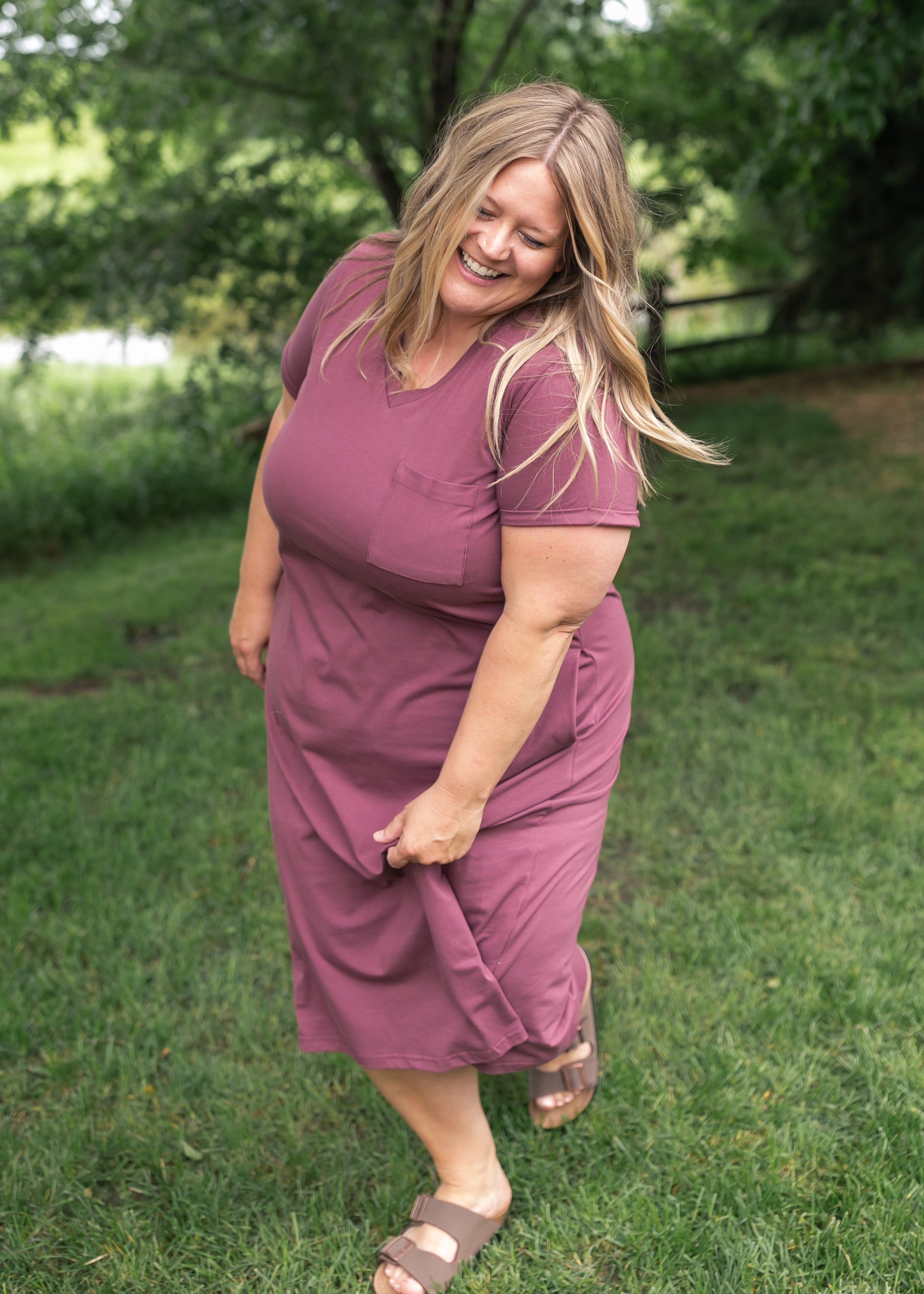 Finley V-neck T-shirt Dress