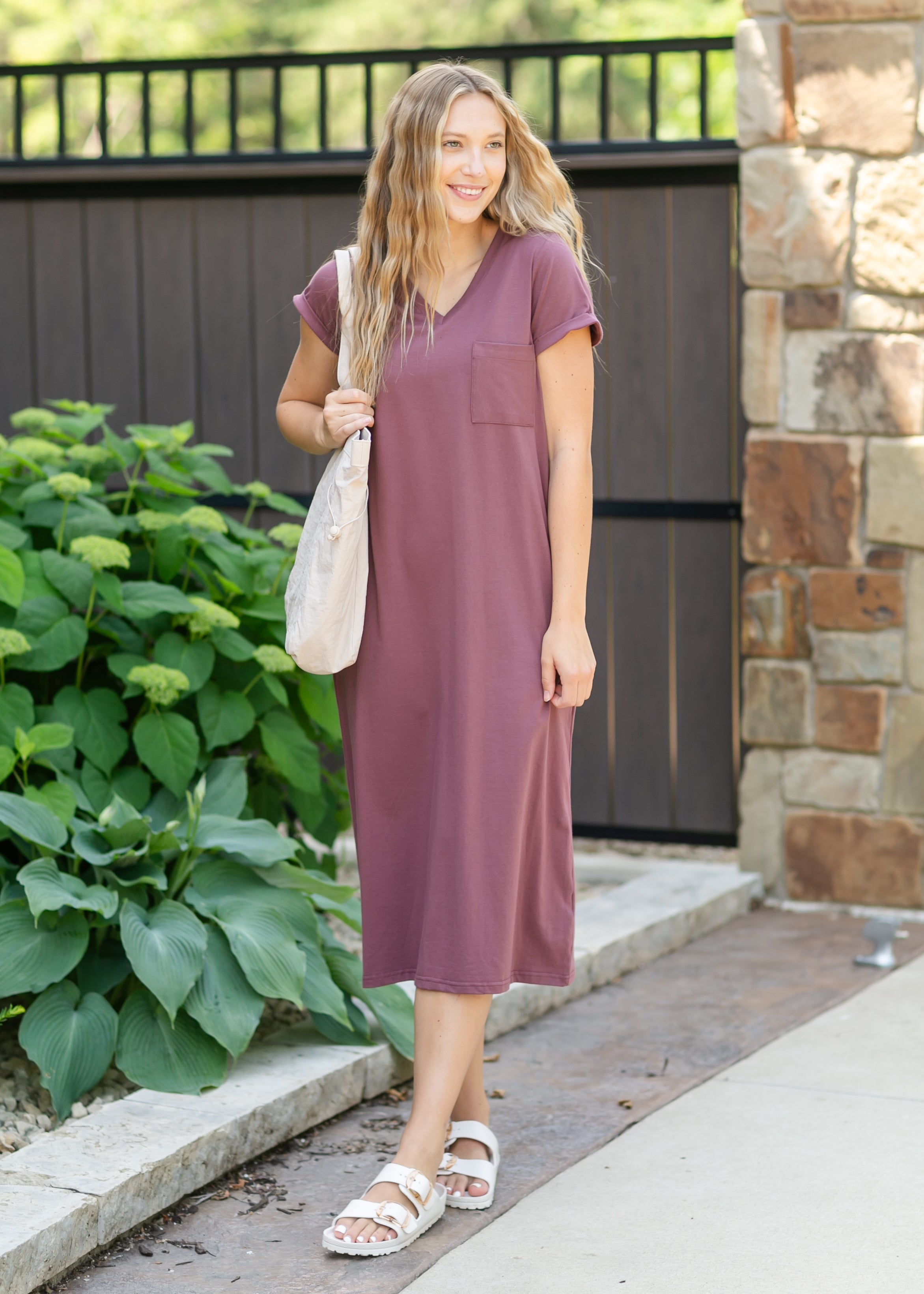 Finley V-neck T-shirt Dress