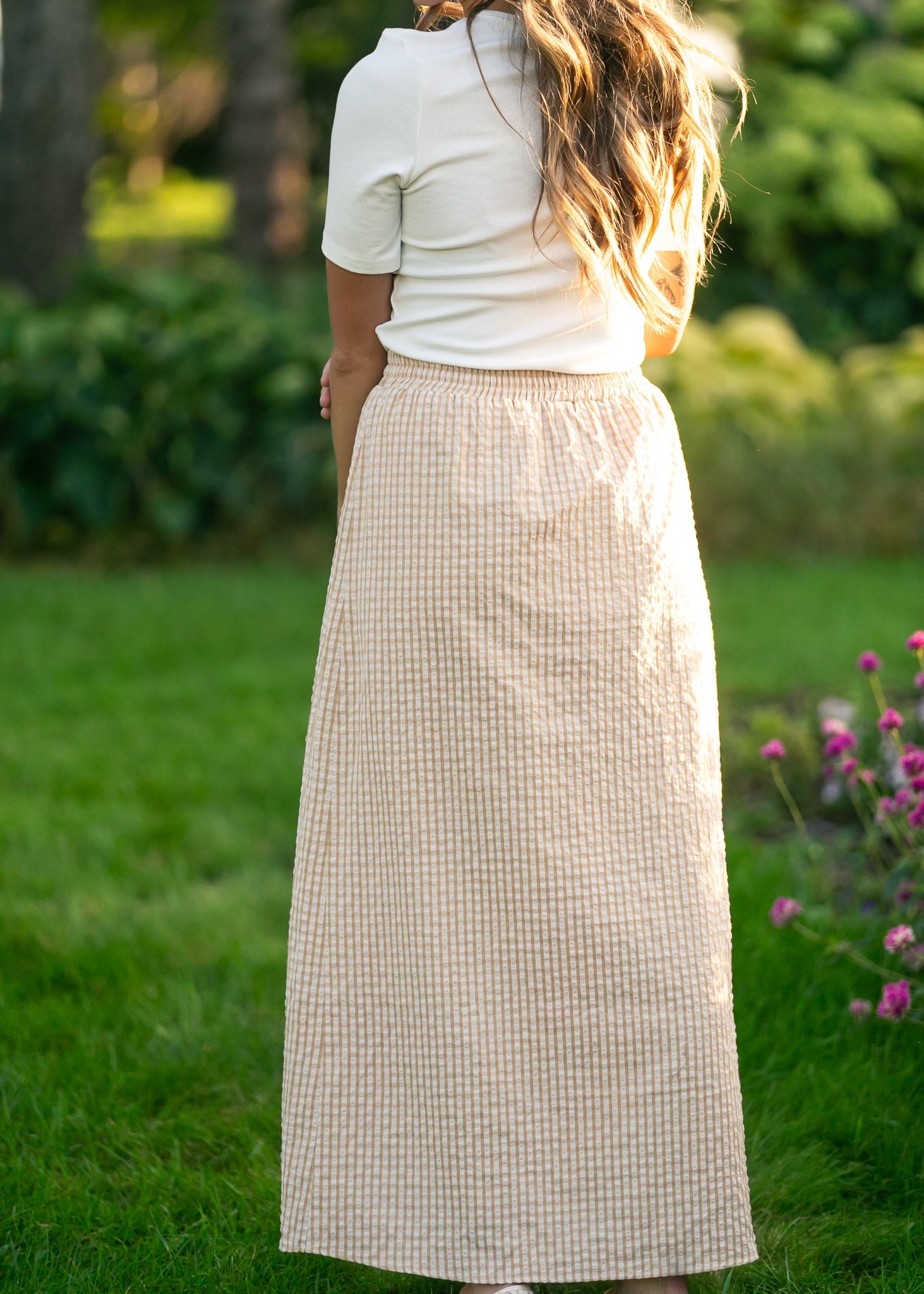 Rayne Modern Gingham Maxi Skirt