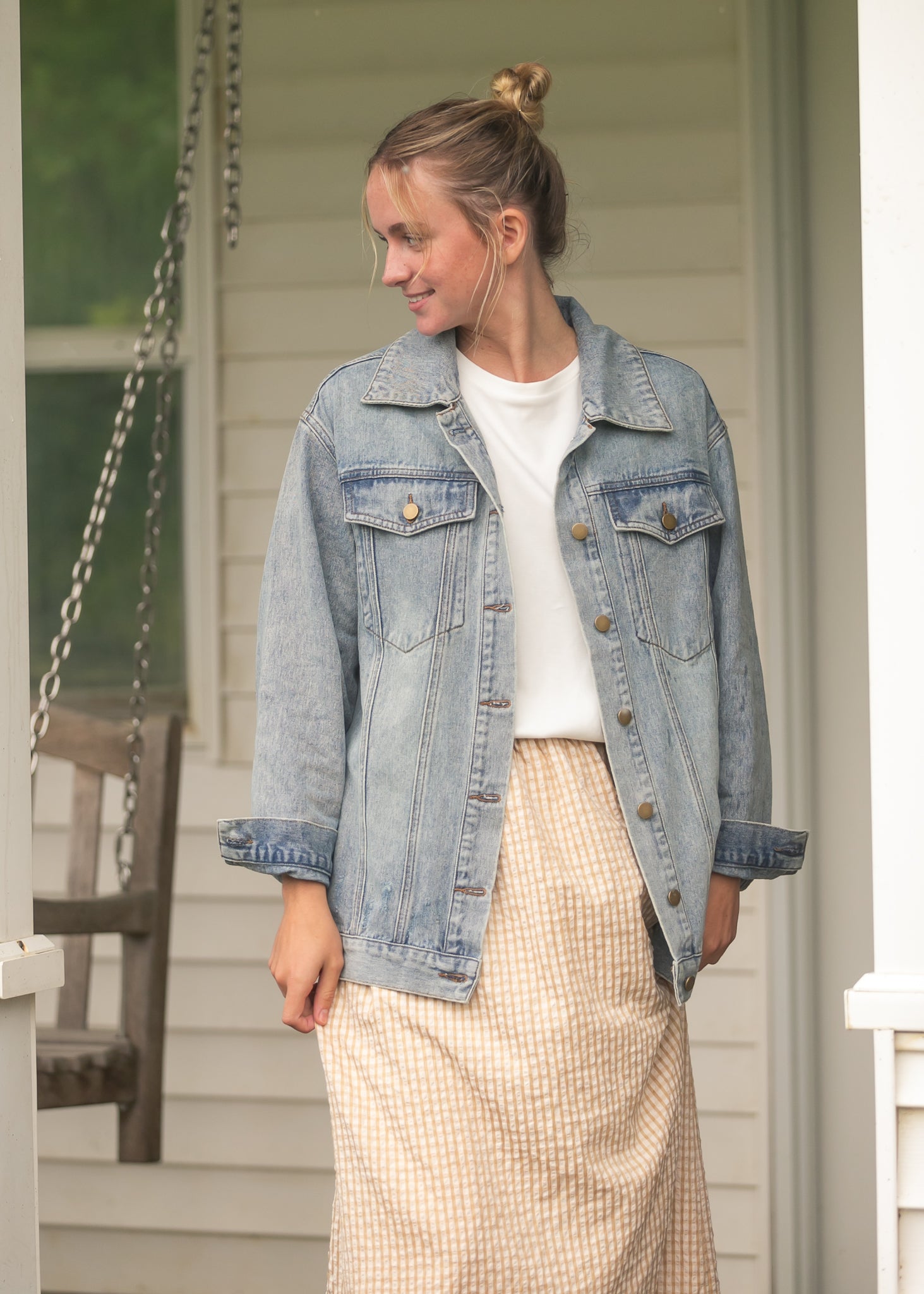 Rayne Modern Gingham Maxi Skirt