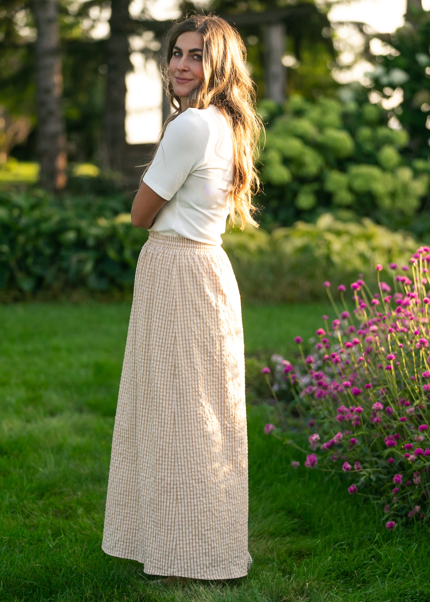 Rayne Modern Gingham Maxi Skirt
