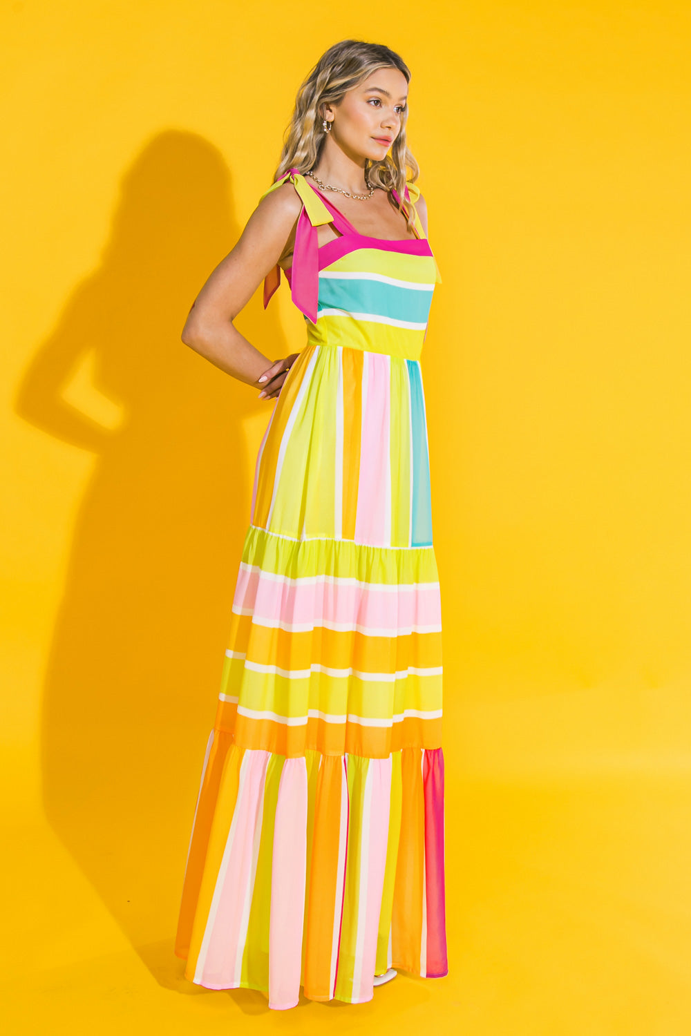 FOLLOW THE BREEZE WOVEN MAXI DRESS