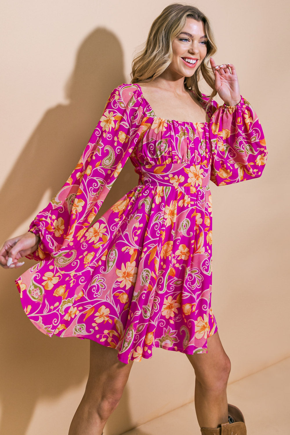 THRIVING ALL NIGHT WOVEN MINI DRESS