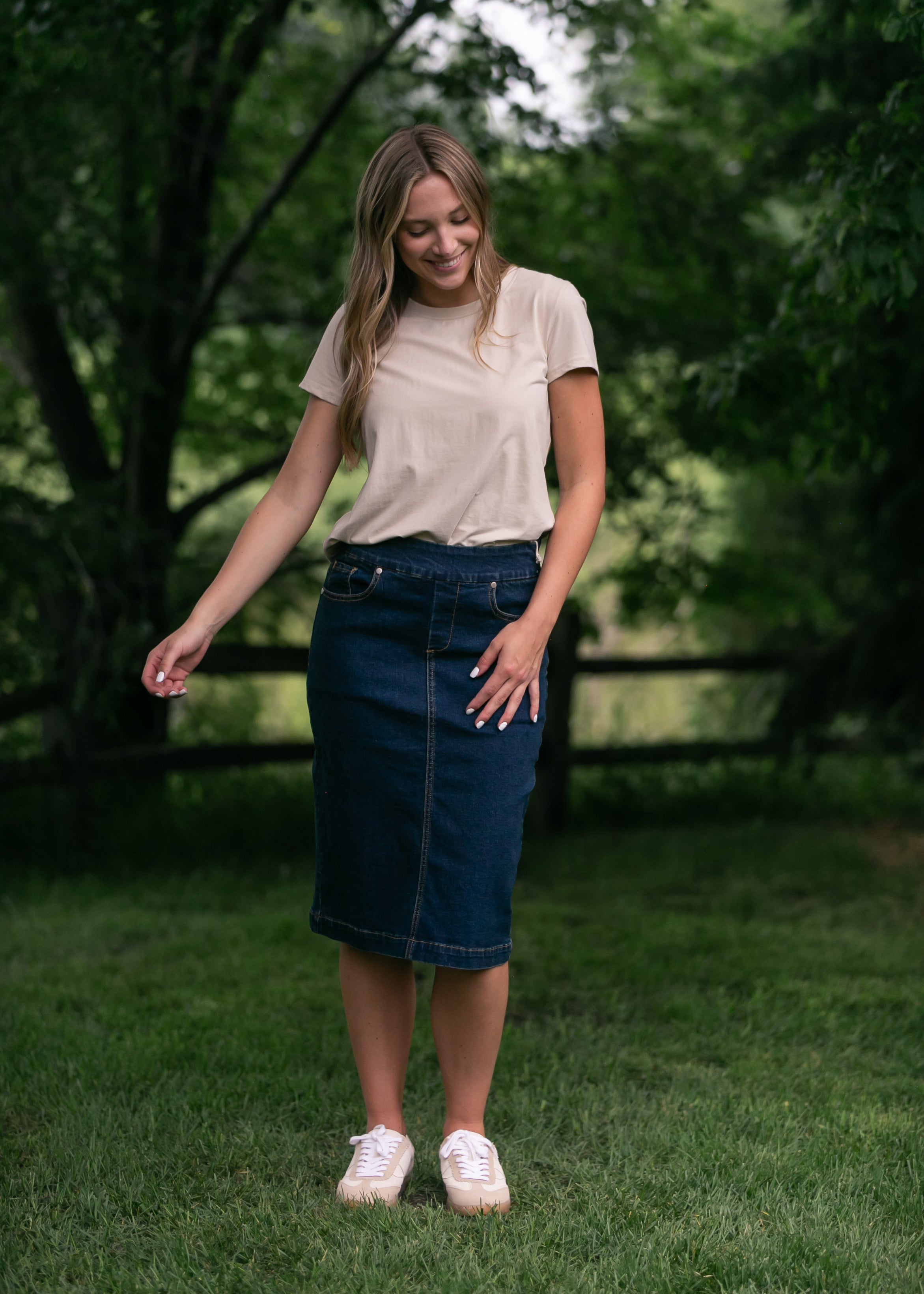 Sandra Denim Midi Skirt