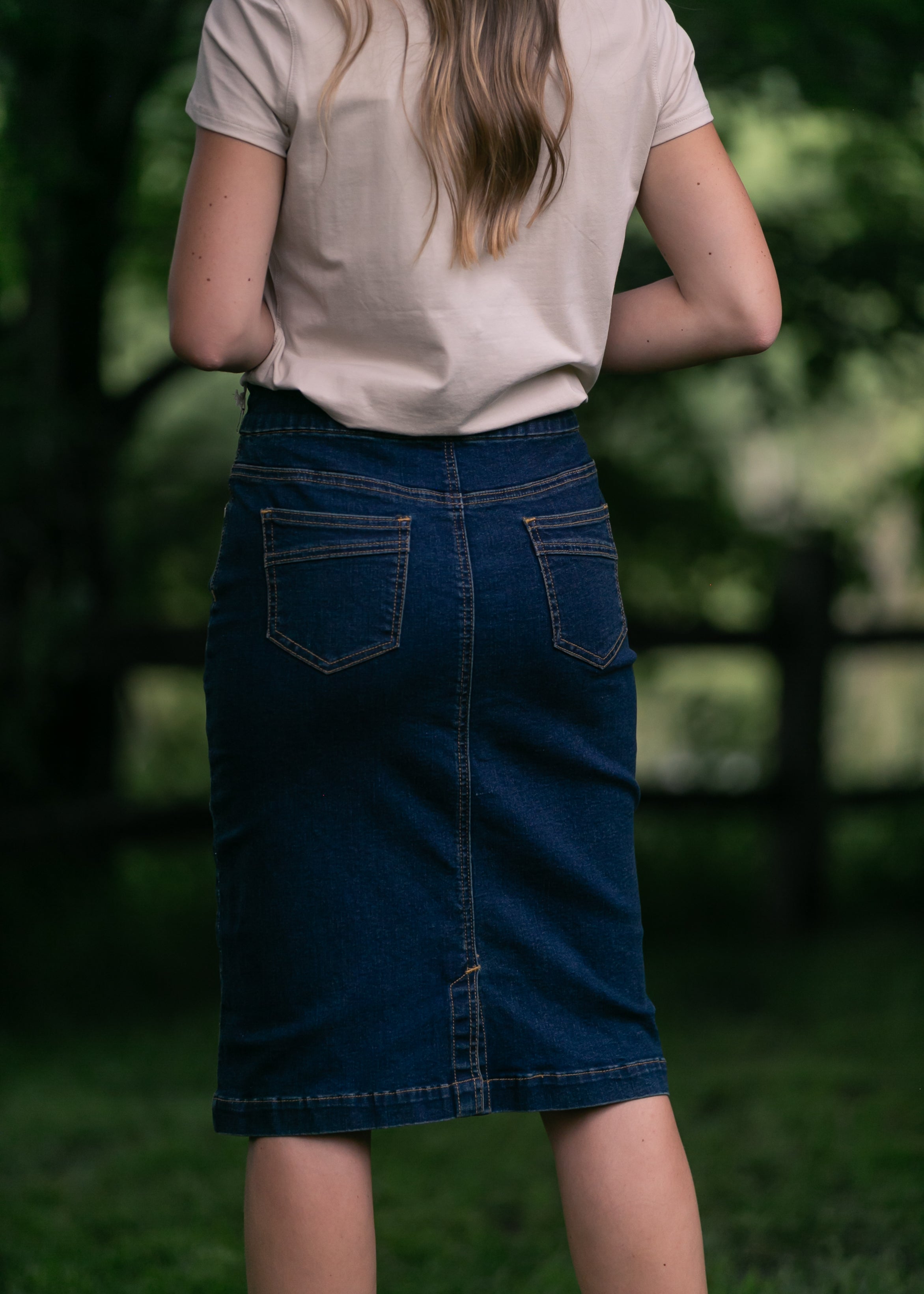 Sandra Denim Midi Skirt