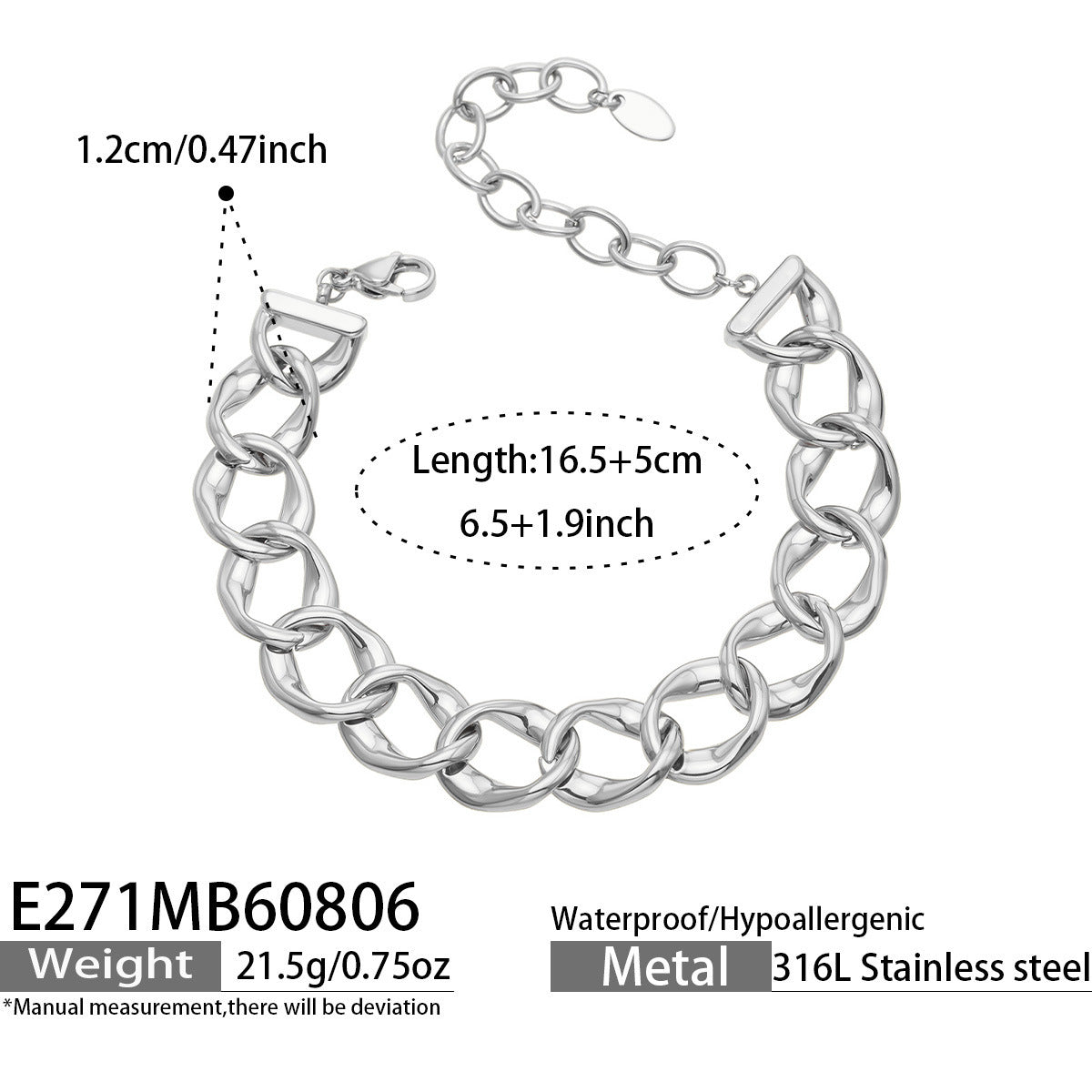 Double Layer Bear Charm Bracelet Stainless Steel Fashion Women Hand Jewelry For Daily Dating Banquet Party Occasions