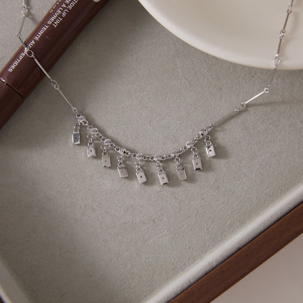 Zircon Tassel Necklace