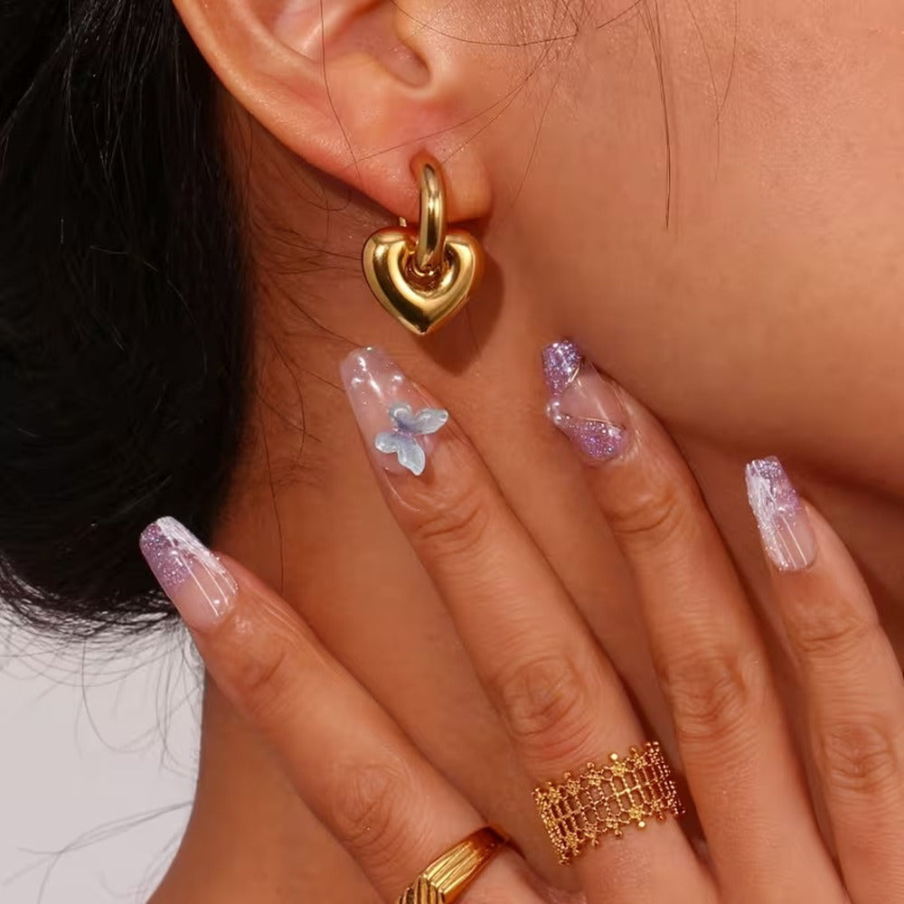 Heart Hoop Earrings Collection