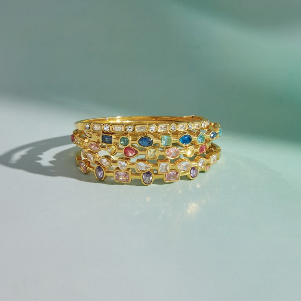 Color Zircon Bangle Collection