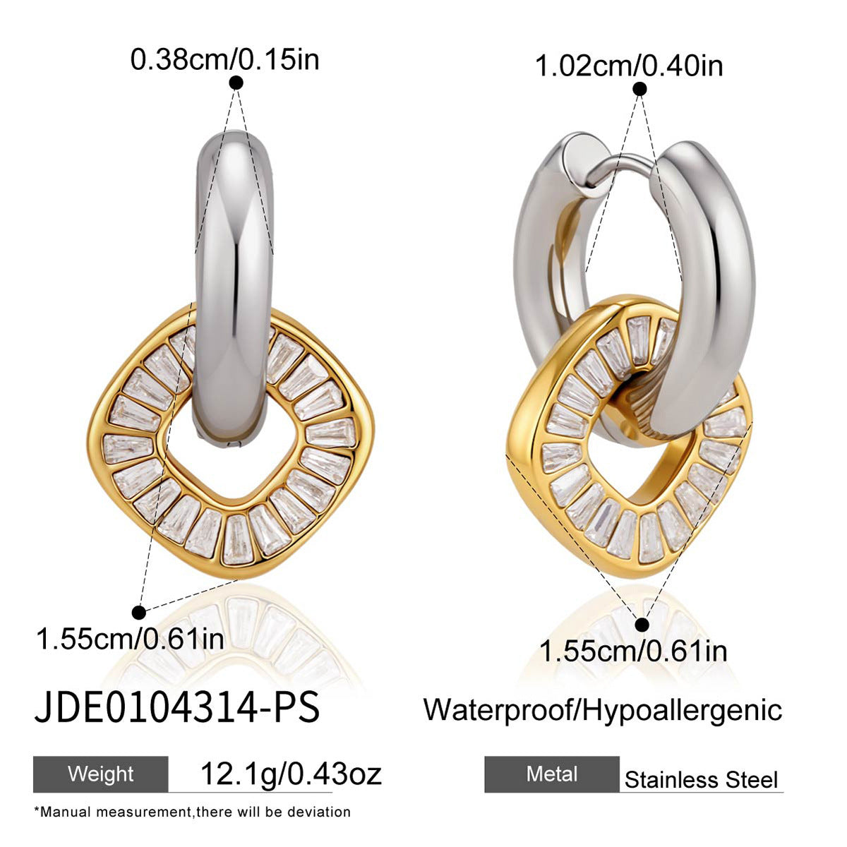 Zircon Circle Drop Earrings Collection