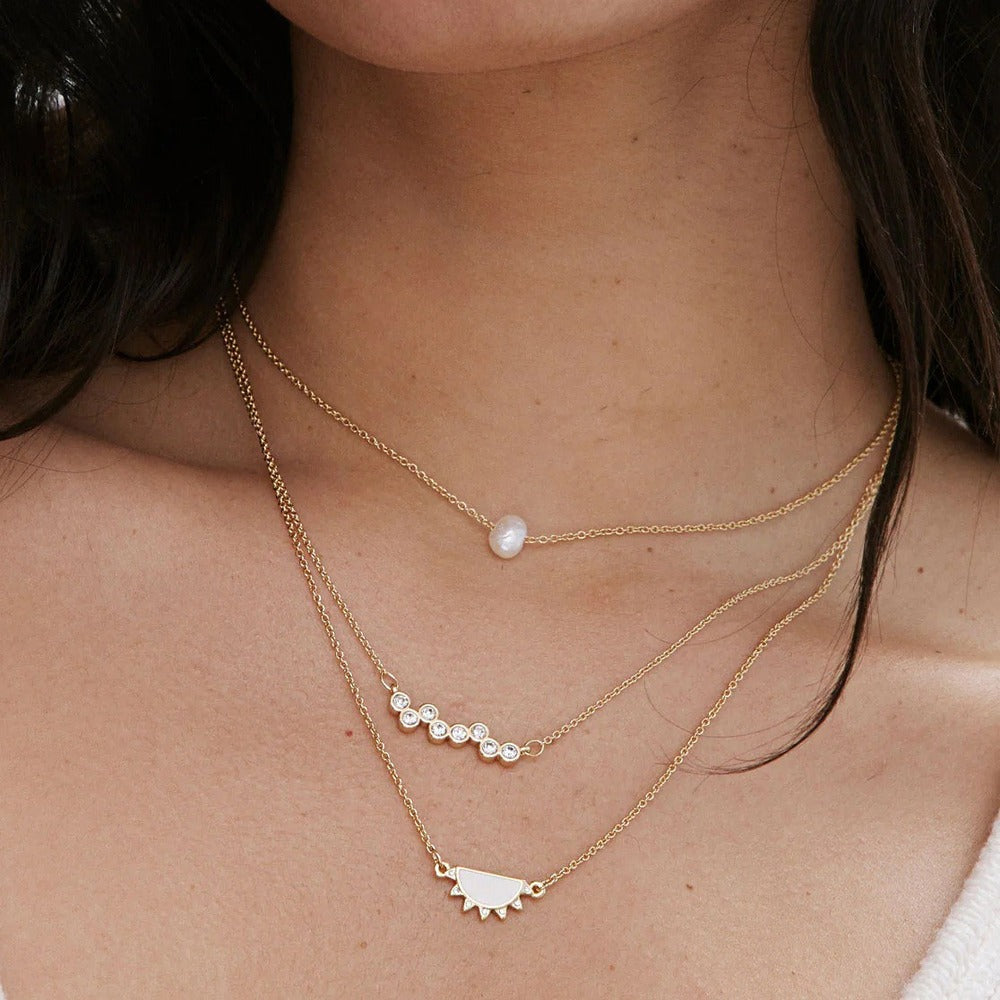 Zircon Bar Necklace