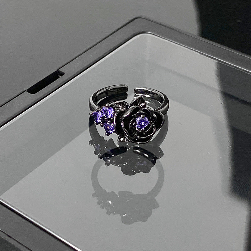 Open Ring With Petals Wrapped Around Minimalist Instagram Style