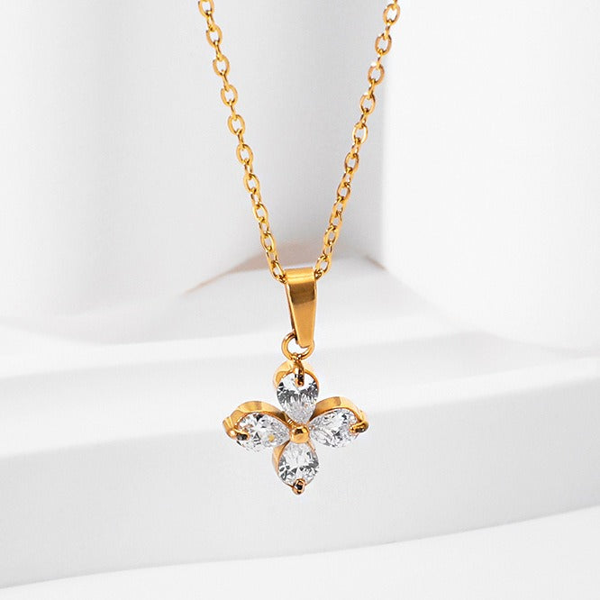 Light luxury elegant zircon women's bracelet jewelry set