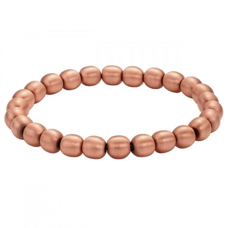 Red Copper Bead Bracelet For Men And Women