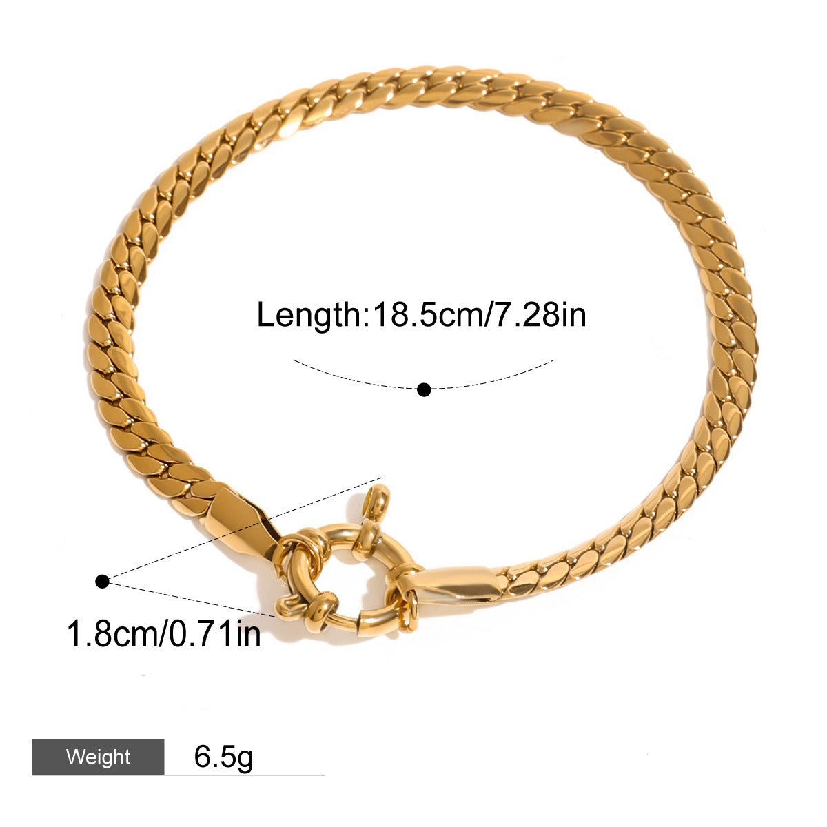 18K Gold Heart Shaped Earrings and Bracelet Set