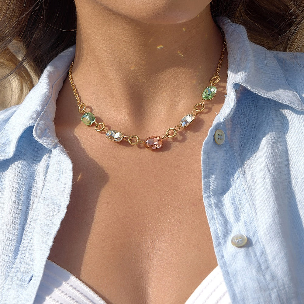 Rainbow Zircon Necklace