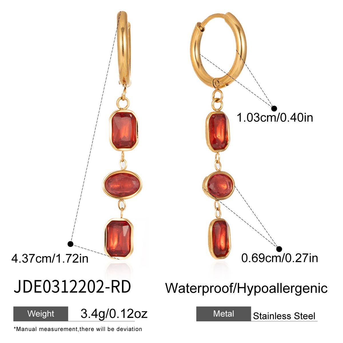 Color Zircon Tassel Earrings Collection