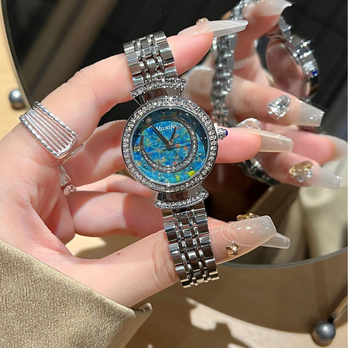 Starry Sky Fritillary Marble Watch For Women