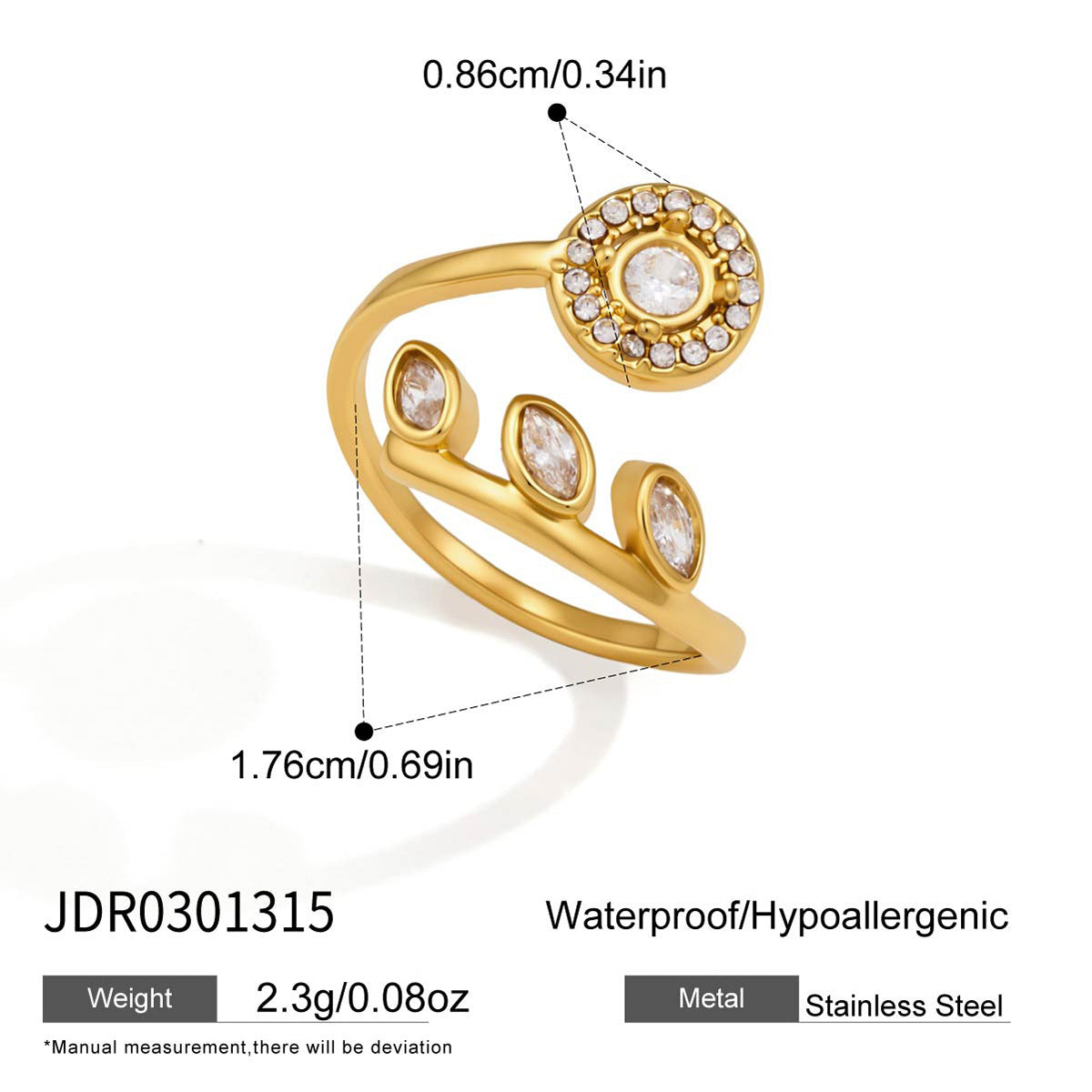Star and Pear Zircon Ring Collection