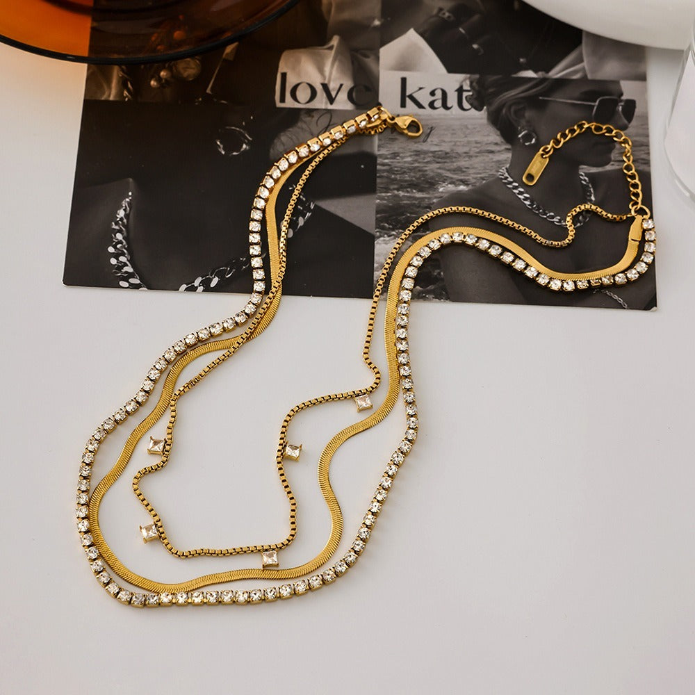 Layered Zircon Necklace Collection