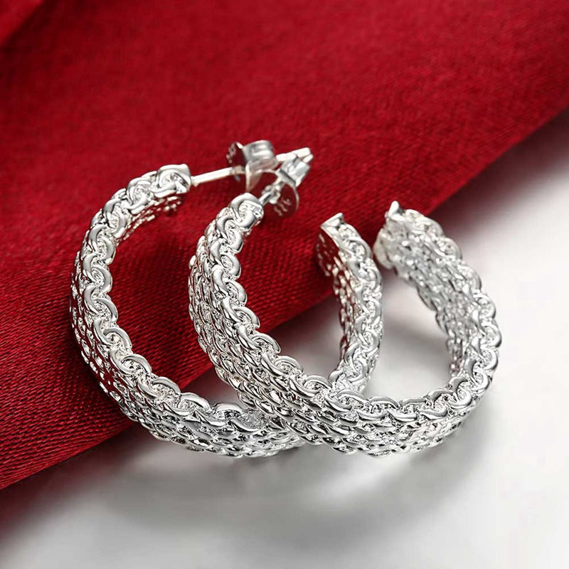 Bracelet ring earrings three piece set