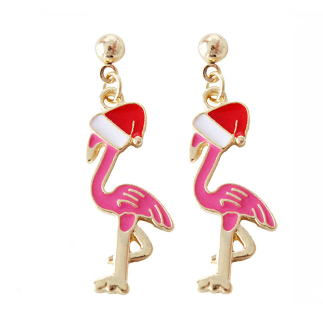 European And American Cross-border Fashion Christmas Earrings Cute Cartoon Christmas Tree Bells Bulbs Snowflake Alloy Earrings