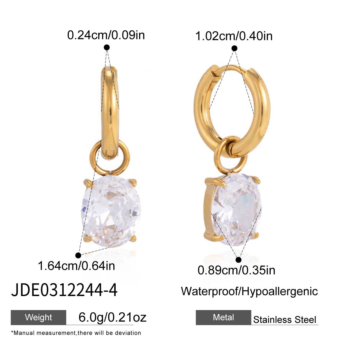 Four Style Zircon Hoop Earrings Collection