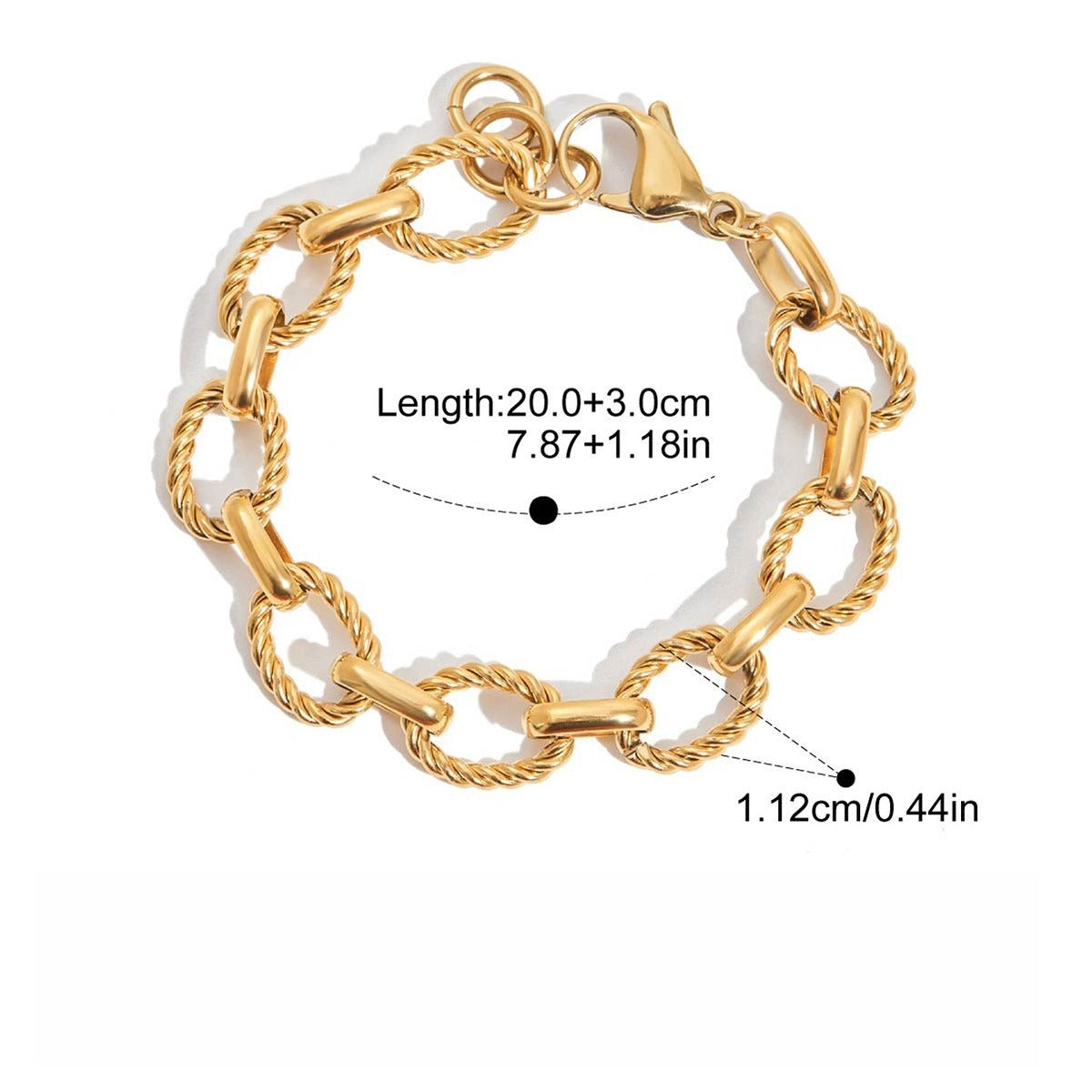 18K gold-plated, lightweight, and luxurious titanium steel bracelet with freshwater pearls.