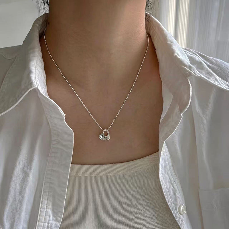 S925 Sterling Silver Pearl Necklace For Women, Niche Design, Light Luxury, Stylish And Versatile, High-End Clavicle Chain Accessory, Trendy
