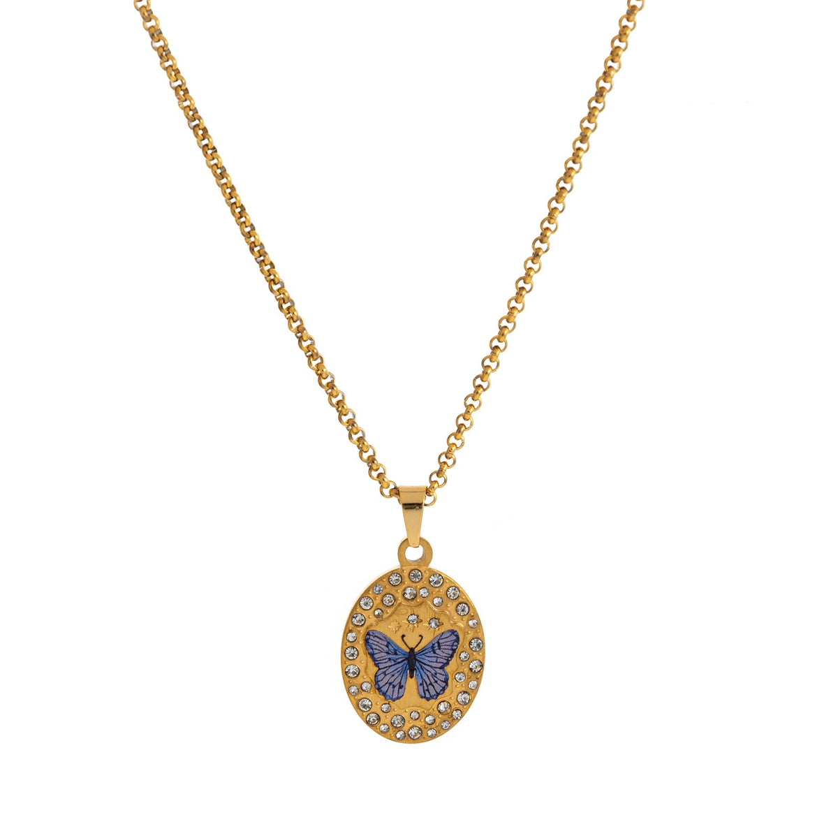 Enamel Motif Pendant Necklace Collection