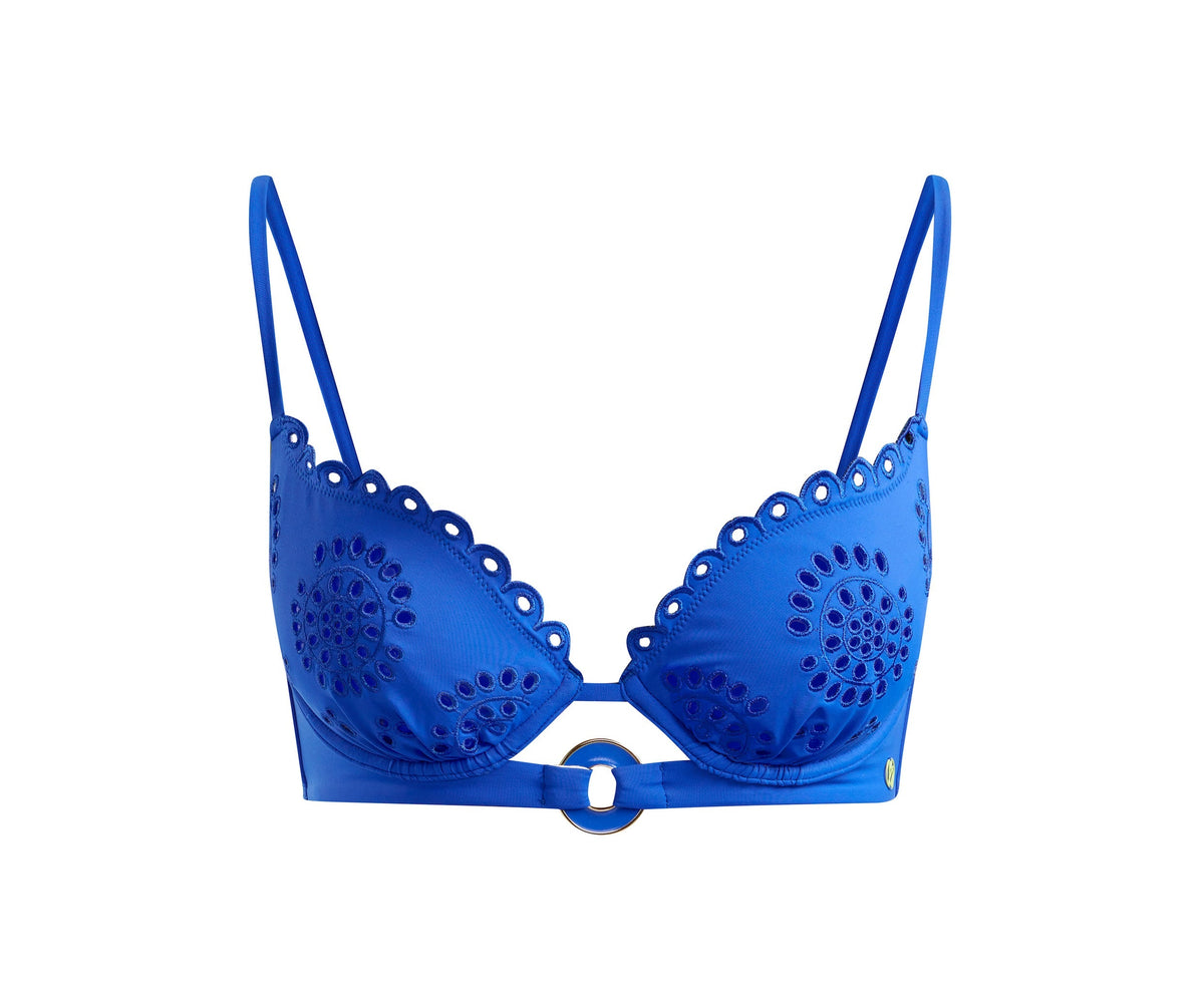Broderie Bikini Brief Cobalt
