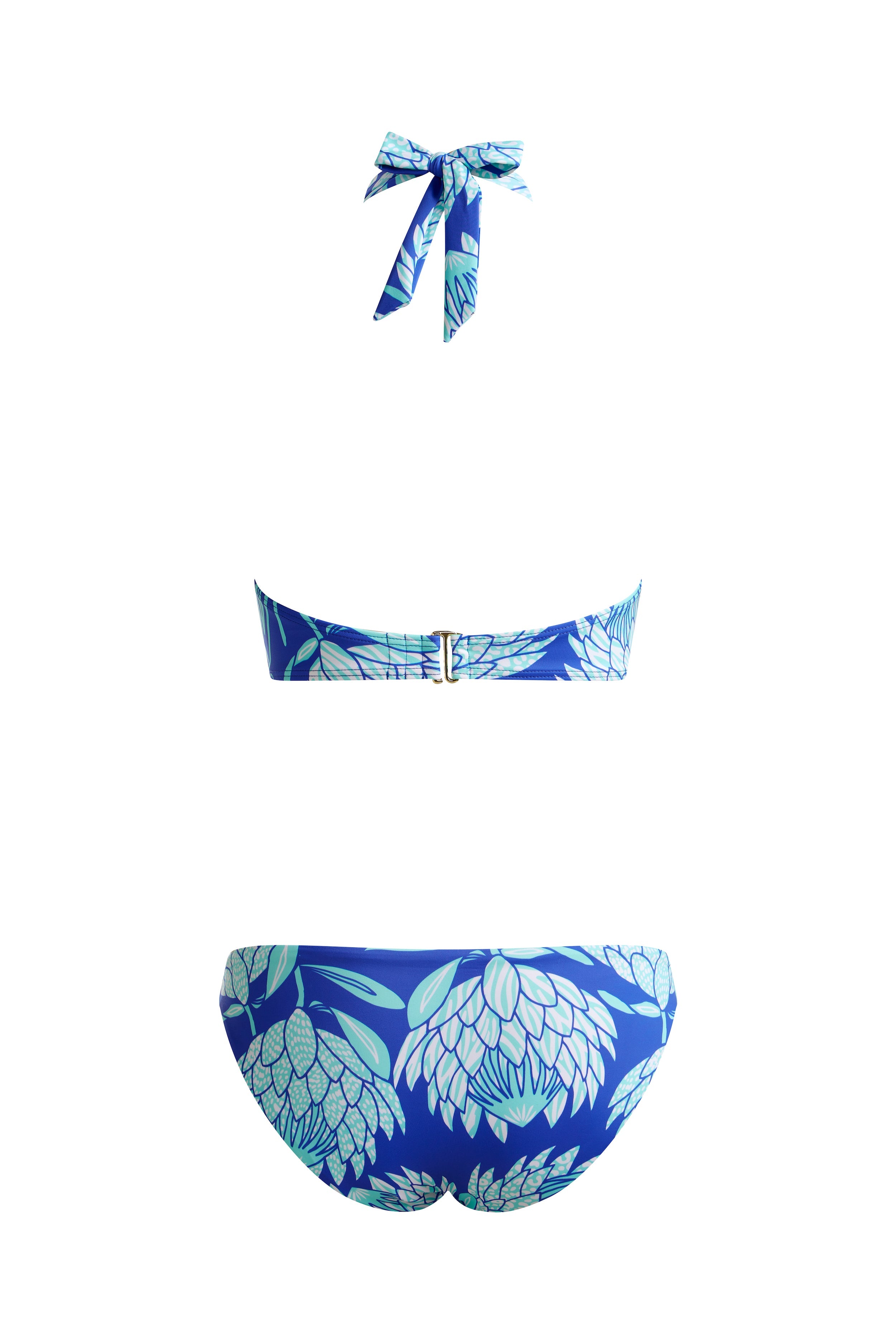 Halter Bikini Top Blue Protea
