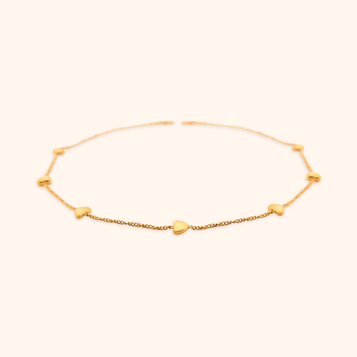 Dainty Heart Gold Chain Necklace by PRESSIE