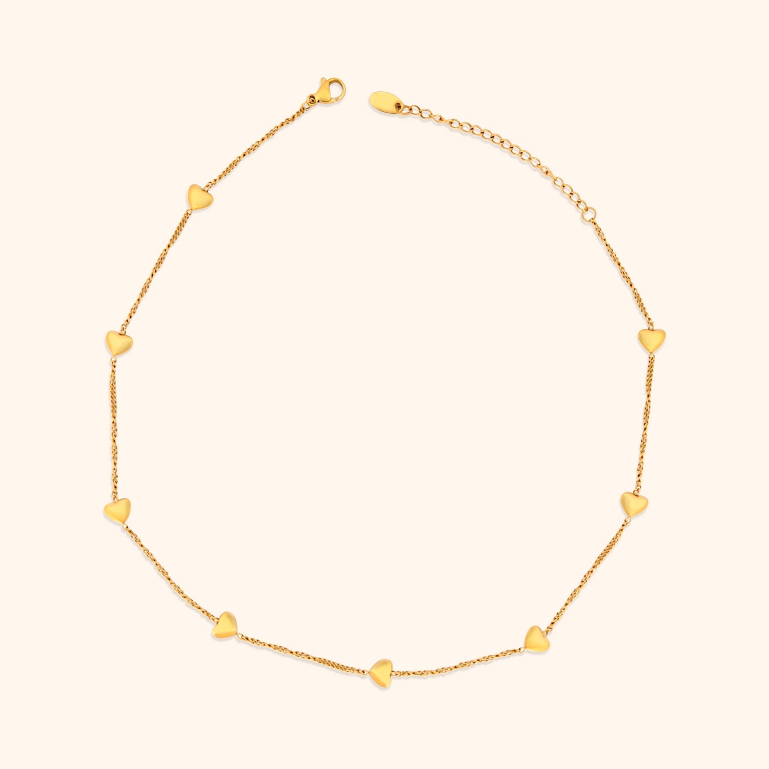 Dainty Heart Gold Chain Necklace by PRESSIE