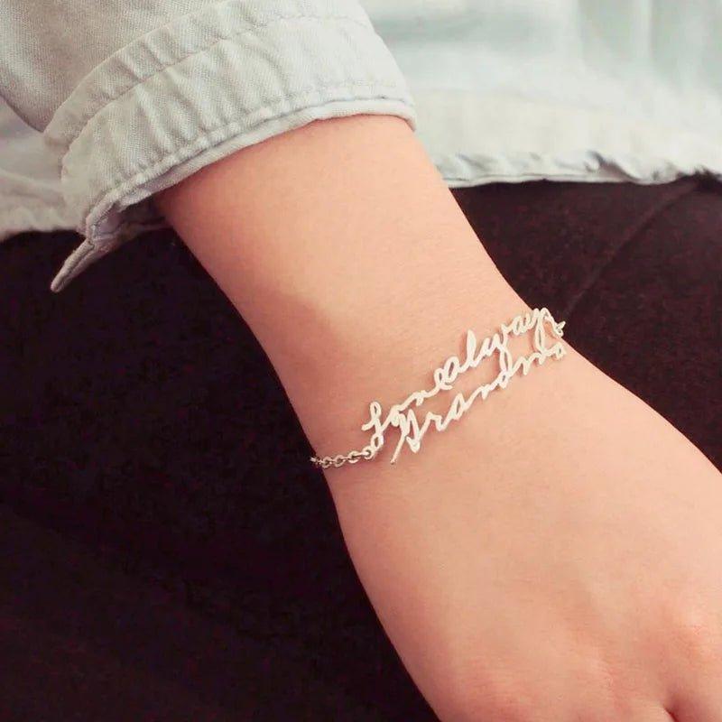 Actual Handwriting Custom Name Bracelet