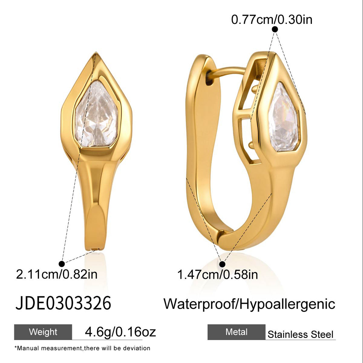 Snake Zircon Huggie Earrings Collection