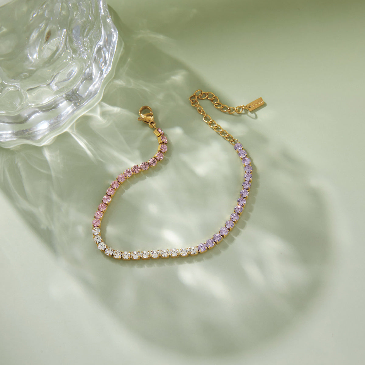 Color Zircon Chain Bracelet Collection
