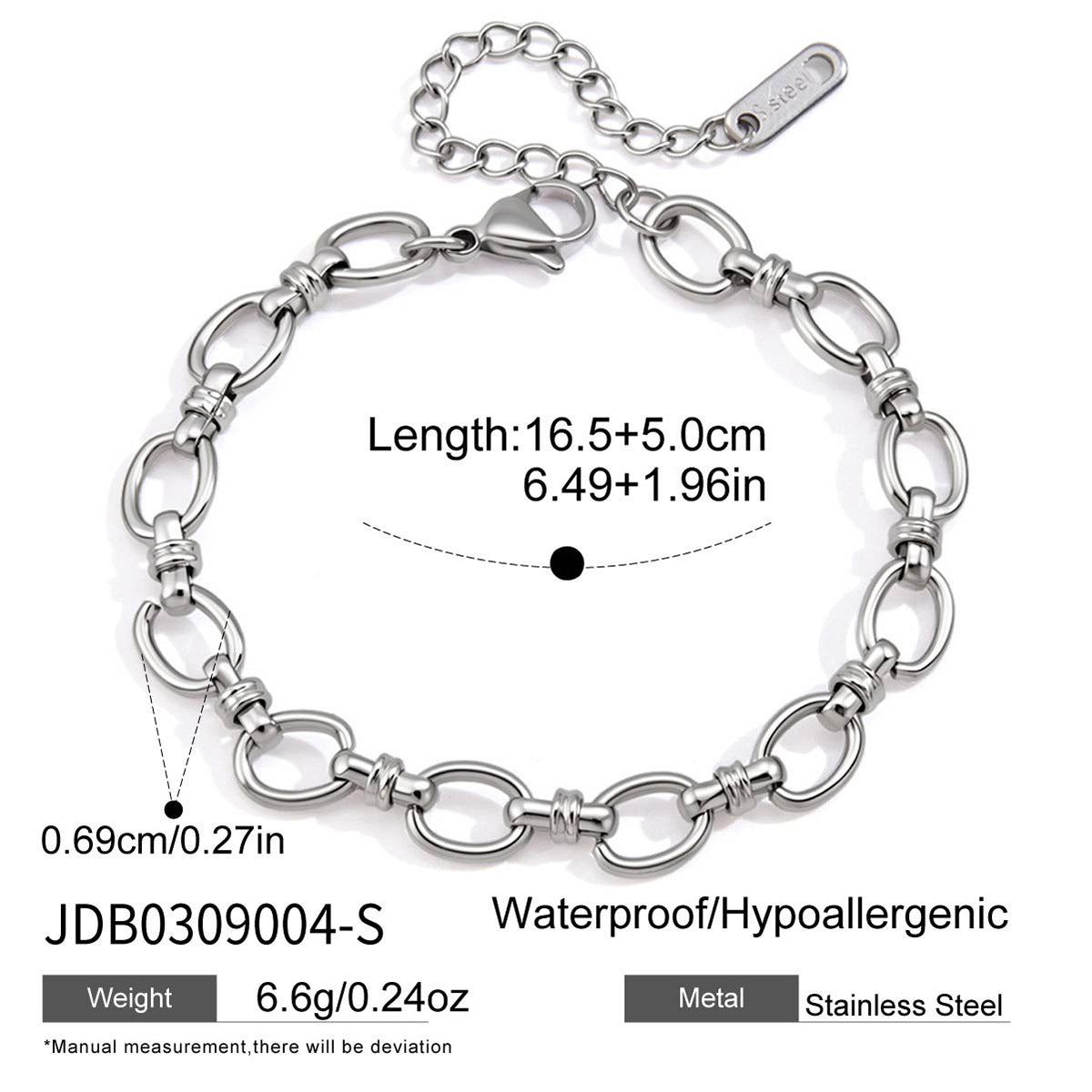 Silver Chain Bracelet and Necklace Collection