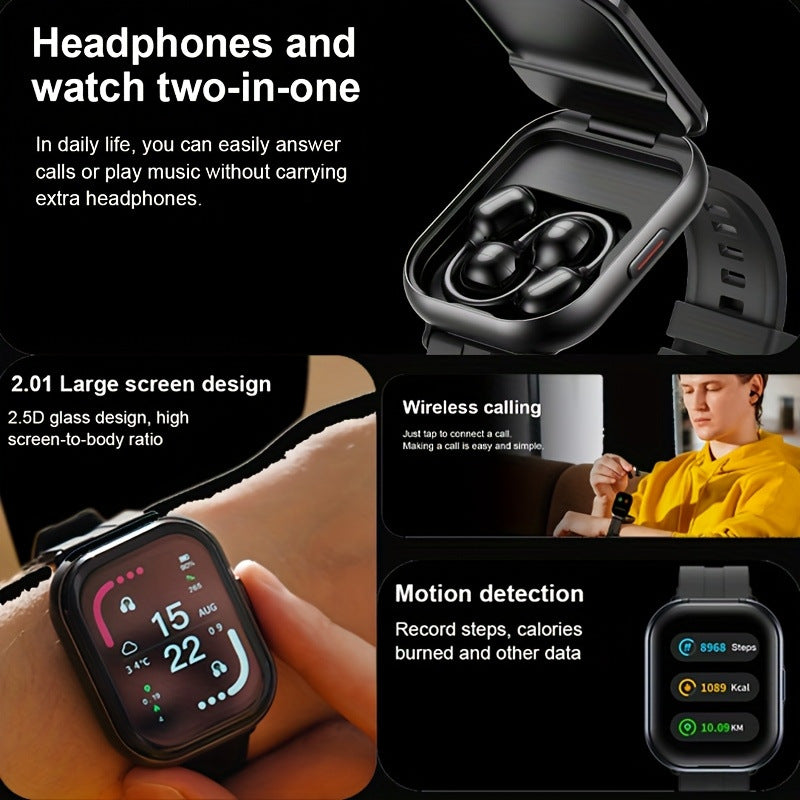 Outdoor Sports Running Bluetooth Headphones Smart Watch