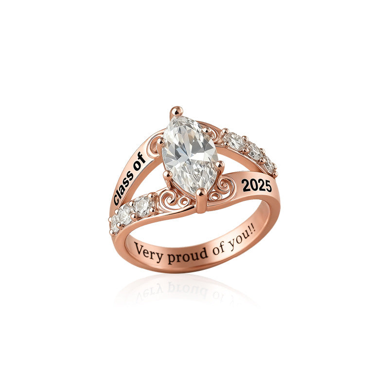 Customized Women's Graduation Ring
