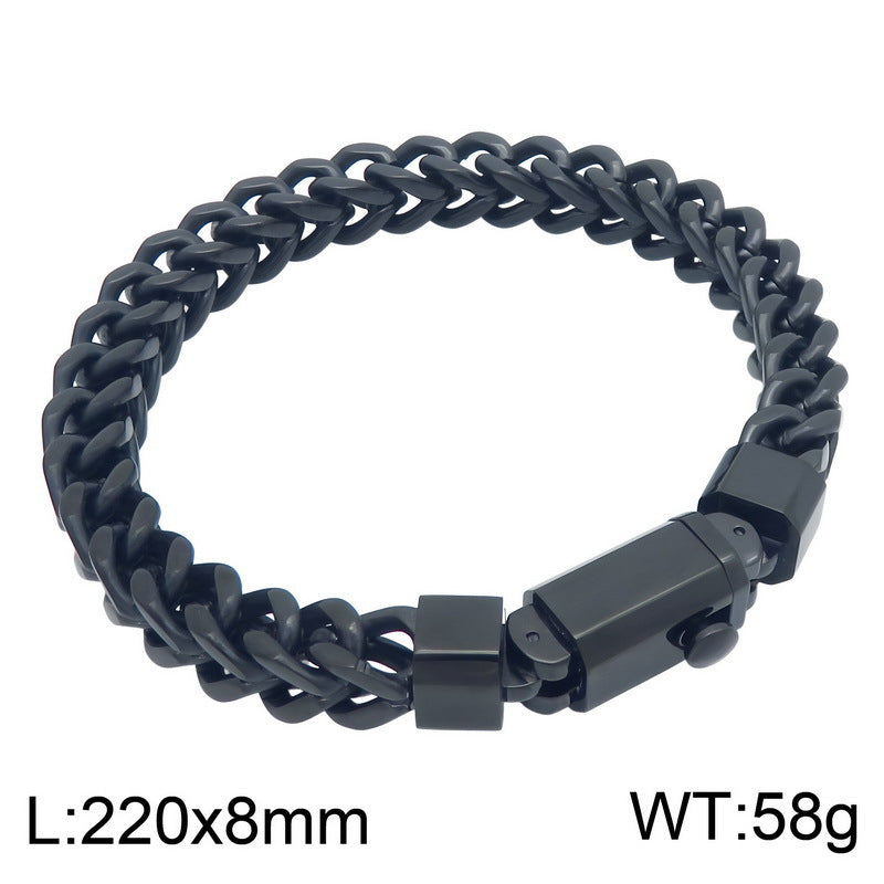 Fashionable And Simple Round-Grinding Dragonbone ChainTrendy For Men