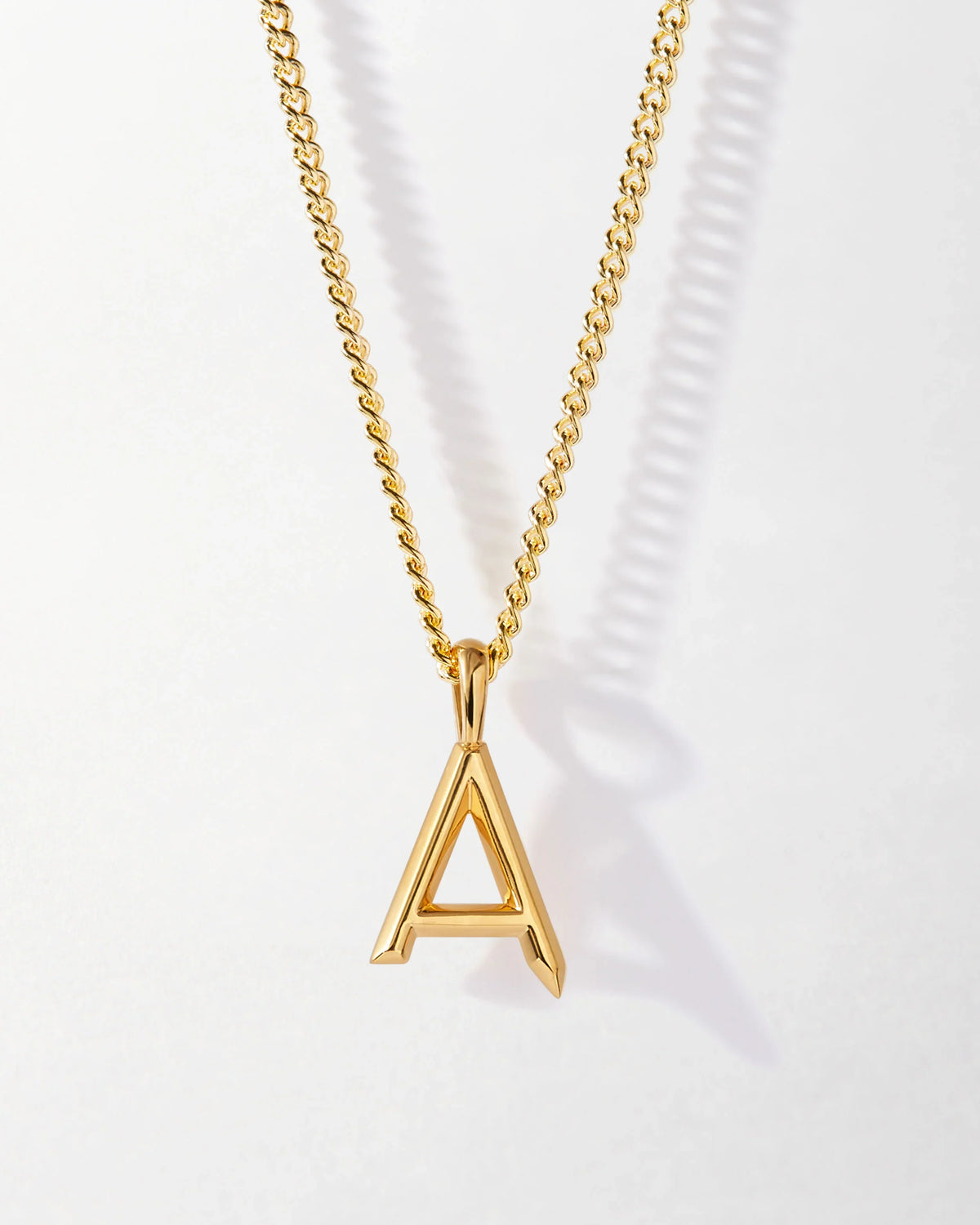 18K gold letters with birthstone design high-end necklace
