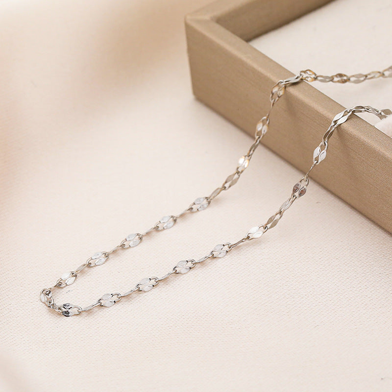 Source Wholesale Stainless Steel Lip Necklace Plated With 18K Gold Versatile Non-Fading DIY Accessories With Chain Titanium Steel Chain