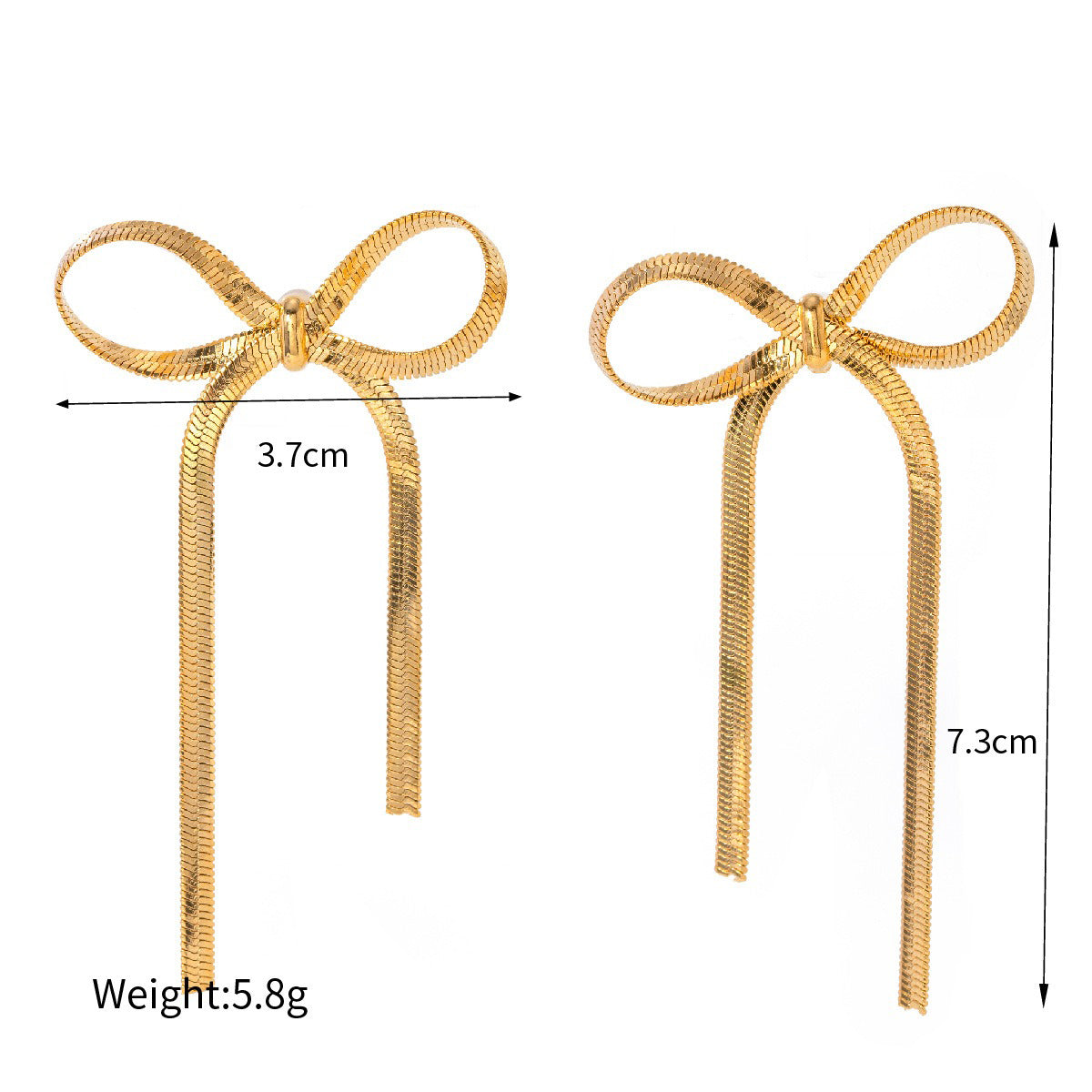 18K gold and silver color matching/star shape/bow shape design exquisite and noble earring ring set