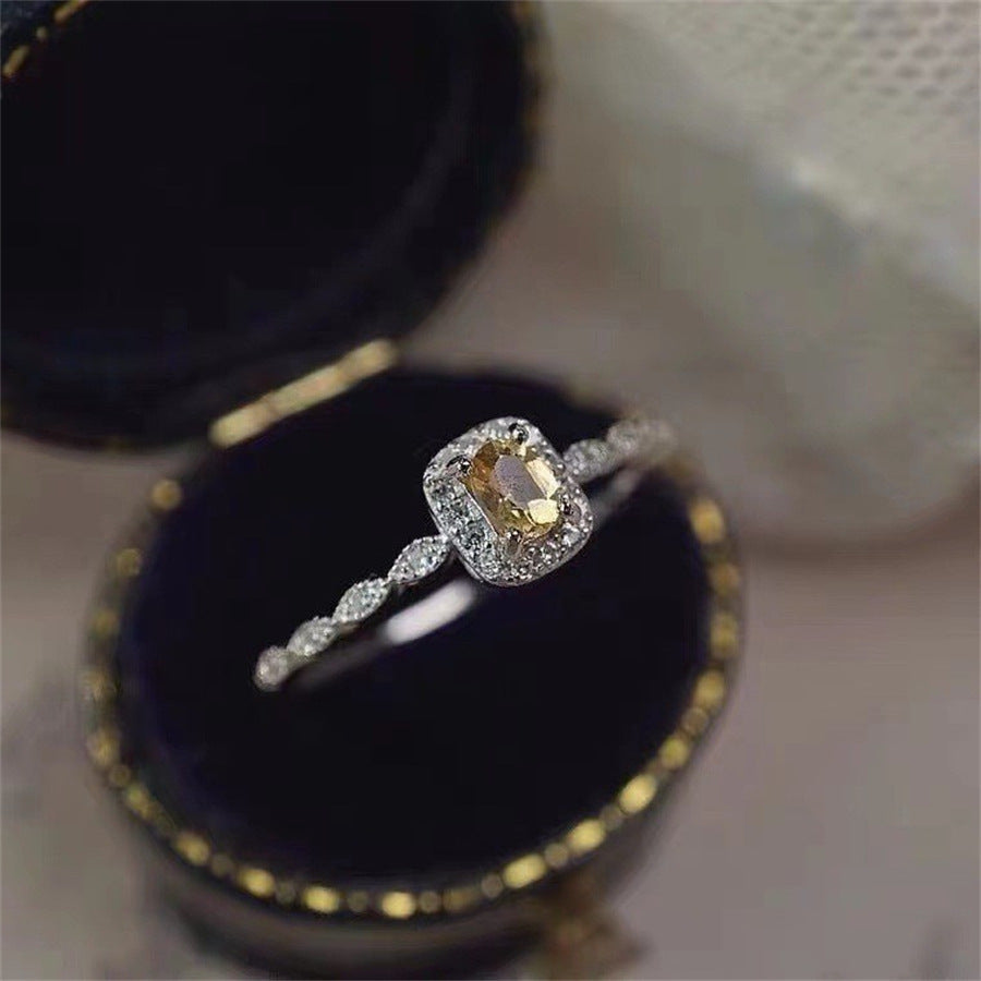 Women Tarnish Resistant Niche 925 Sterling Silver Zircon Plain Band Ring, Light Luxury Heavy Craft Stackable Ring Wholesale