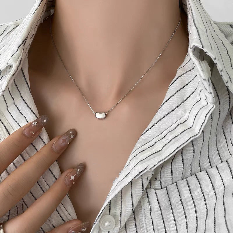 S925 Sterling Silver Pearl Necklace For Women, Niche Design, Light Luxury, Stylish And Versatile, High-End Clavicle Chain Accessory, Trendy